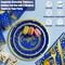 Graduation Decorations 2026-175 PCS Blue Gold Disposable Dinnerware Set, Congrats Grad Party Supplies w/Paper Plates Cups Napkins & Plastic Cutlery, Serves 25 for School College Class 2026